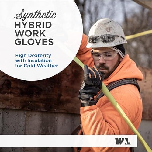 Wells Lamont FX3 Men's Extreme Dexterity Extra Wear Winter Work Gloves, Gray Large 7796