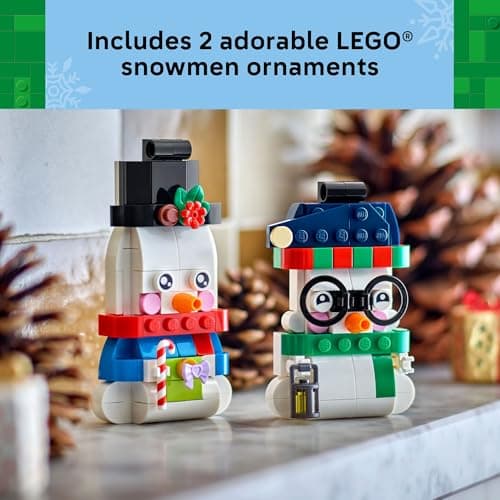 Christmas Craft, Building Toys, Girls & Boys, Ages 6+, Christmas Tree Decoration with Hanging Rings, 168 pieces LEGO Snowman Ornaments 40812 B0G2KJ8V5R