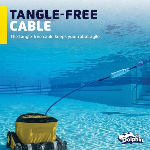 Dolphin Wave 90i Wi-Fi Automatic Robotic Pool Vacuum Cleaner Includes Caddy, Wall Climbing Scrubber Brush, Top Load Filters, Ideal for Commercial Pools up to 78 FT in Length