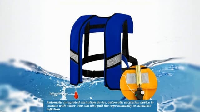 3-Pack 150N Automatic Inflatable Life Jacket – Adjustable Nylon Swim Vest with CO2 Inflation, Reflective Strips & Safety Buckle