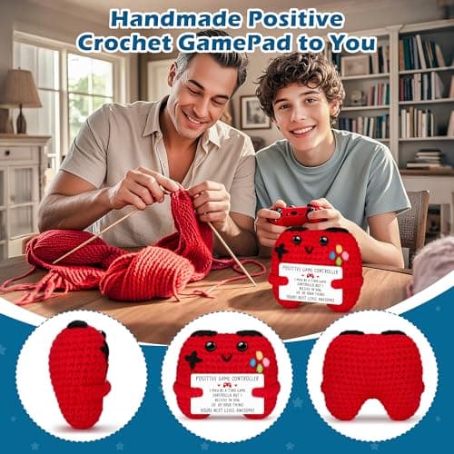 Gamer Gifts for Teen Boy, Positive Crochet Controller Gifts for Son Boyfriend Birthday, Gamer Gift for Teenage Boy, Boy Room Decor, Gaming Accessories for Kids Christmas B0F6YF4TJS