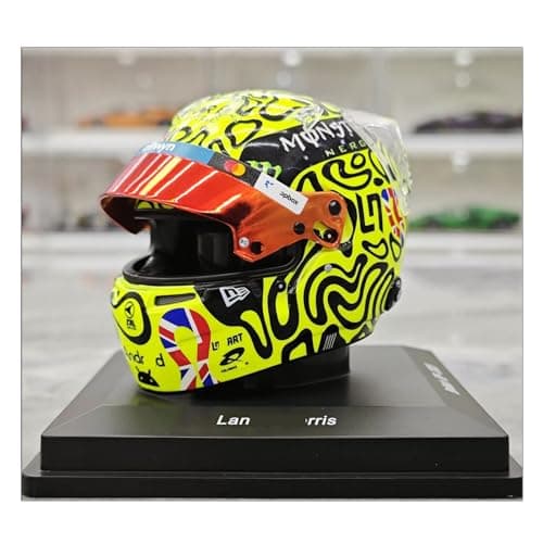 HTLNUZD 2025 1/5 Mcl39#4 Mini Helmet for BritainGP F1 Norris Champion Racing Helmet Model Ornament Customized Gift for Adults
