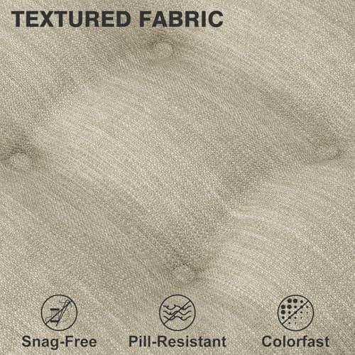 Shinnwa Dining Chair Cushions Set of 6, Dual-Layer Memory Foam Kitchen Chair Cushions, Patented Design Seat Pads with Ties, 16.5 x 16.5 x 3.5in, 6 Pack, Beige