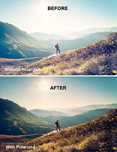 Success Eyewear Clip On Sunglasses Flip Up Polarized Sunglasses Clip onto Eyeglasses Over Prescription Glasses Case Included