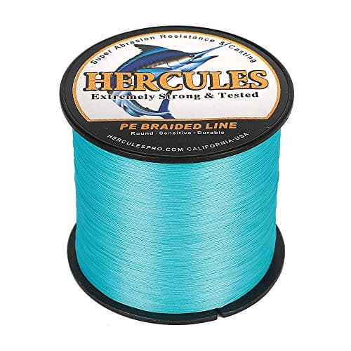 HERCULES Cost-Effective Super Cast 8 Strands Braided Fishing Line 10LB to 300LB Test for Salt-Water,109/328/547/1094 Yards(100M/300M/500M/1000M),Diam.#0.12MM-1.2MM,Hi-Grade Performance,Variety Colors