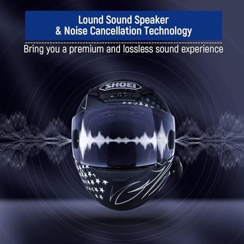 LEXIN B4FM Motorcycle Bluetooth Headset, 10 Riders Helmet Bluetooth Intercom, Universal IP67 Communication Systems with Music Sharing, Noise Cancellation, FM Radio, Fit for Snowmobile, 2 Pack