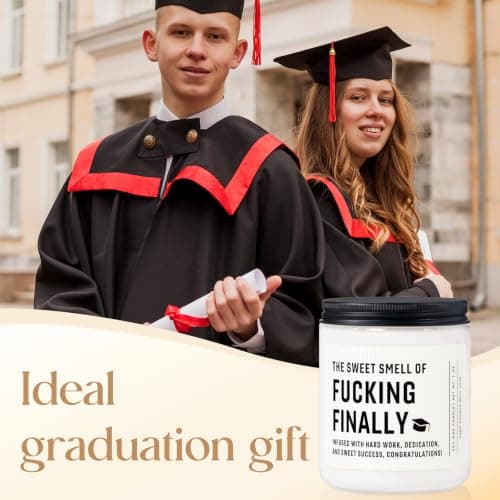 Shqiueos Funny Graduation Gifts for Her Him, Graduation Candle for Women Men Lavender Scented 7 Oz, 2025 Graduations Gifts for Masters Degree, College, High School, PhD Grad Gift for Nurse Law School