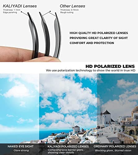 KALIYADI Polarized Sunglasses for Men and Women Matte Finish Sun glasses Color Mirror Lens UV Blocking (3 Pack)