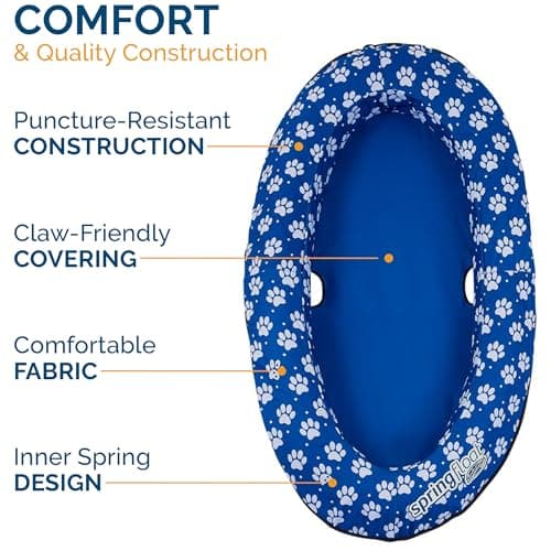 SwimWays Paddle Paws Spring Float Dog Raft, Small (0-65 lbs.)