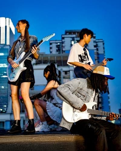 Enya Electric Guitar Inspire 39" Smart Electric Carbon Fiber Guitarra with 15W Wireless Speaker, 20 Distinct Tones, Onboard Presets, Charging Cable, Adjusting Wrench, and Gig Bag