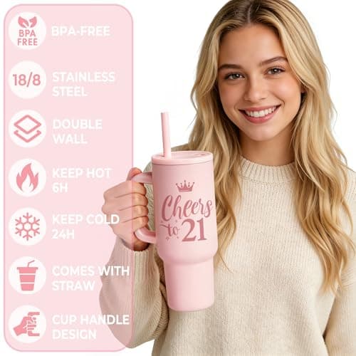 21st Birthday Gifts for Women - Gifts for 21 Year Old Female - 8 Pieces Best 21st Birthday Party Gift Ideas for Daughter,Niece,Granddaughter B0G2X8XTSV