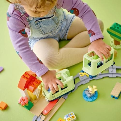 Building Toys for Toddlers, Ages 2+, Train Set, Develops Fine Motor Skills, W/ Larger Bricks & Figures, 57 Pieces, Gift Idea LEGO DUPLO Interactive Adventure Train 10427 B0CV2BX49N