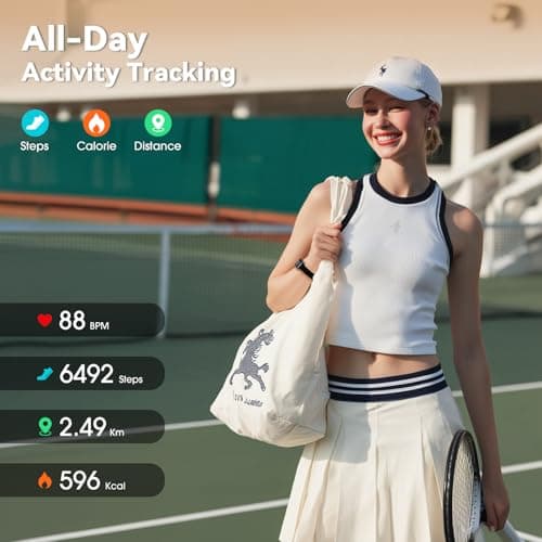 Pedometer Watch No App/Phone Required Slim Fitness Tracker, 30 Meters Waterproof 1.47'' Smart Watch, Heart Rate & Blood Oxygen Monitor Step Counter for Men Women