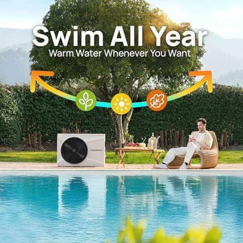 AQUASTRONG Inverter Swimming Pool Heat Pump,Pool Heater for Above Ground and Inground Pool Heating and Cooling Pool Heater, Smart WiFi Control Pools Up to, 9000 Gallons