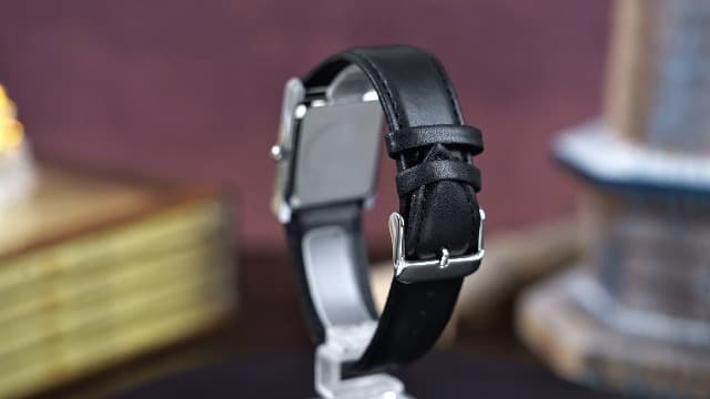 CNYXCN Business Watches for Men,Minimalist Simple Wrist Watch Analog Quartz-Rectangle Roman Numerals Dial,Comfortable Leather Strap,Waterproof