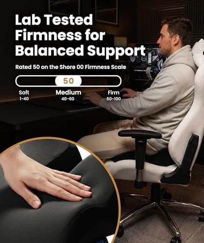 Elevate Series by Everlasting Comfort Doctor Recommended Memory Foam Seat Cushion for Office Chairs & Car - Ergonomic Desk Accessories - Cushions for Tailbone Pain Relief (Charcoal Black, Large)