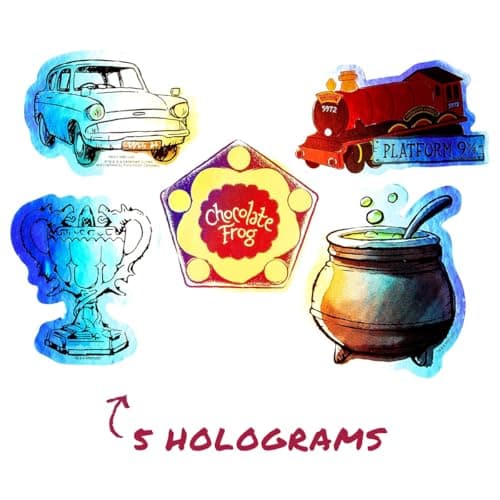 Set of Unique Sticker Decals, 5 Holograms, Waterproof, UV & Scratch Resistant, Great for Gadgets, Officially Licensed 60-Pack Conquest Harry Potter Watercolor Vinyl Stickers B08GNBGSD2