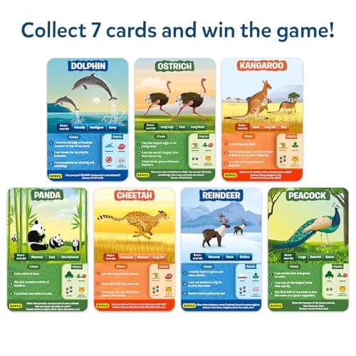 Skillmatics Guess in 10 Animal Planet, Card Game, Perfect for Boys, Girls, Kids, Teens, Adults Who Love Animals, Trivia Games, Travel Games, Screen-Free Fun, Gifts for Ages 6, 7, 8, 9, 10, and Up