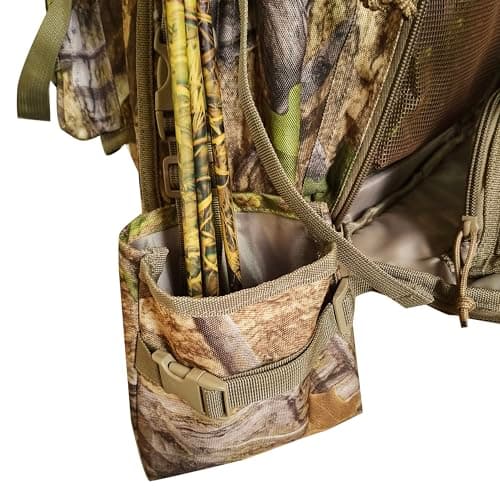 AUSCAMOTEK Bow Hunting Backpack for Archery – Compound Bow & Arrow Pack with Quiver Holder, Multi-Pocket Storage, Camo Gear Bag for Bowhunters