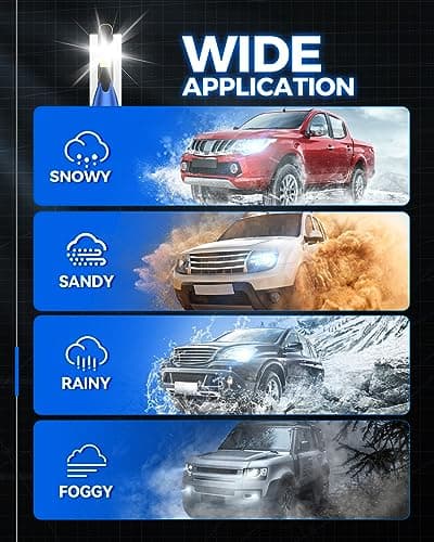 Marsauto H13/9008 Bulbs, 60,000LM 1200% Ultra Bright, Plug and Play IP68 Waterproof Off-Road Lights, IP68 Waterproof, Pack of 2