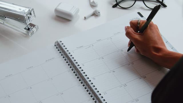 Blue Sky 2026 Weekly and Monthly Planner Calendar, Includes January 2026 - December 2026, 5" x 8", Flexible Cover, Wirebound, Laminated Tabs, Enterprise