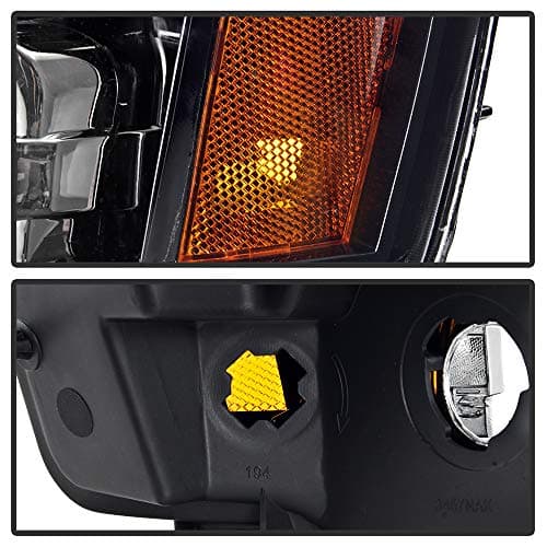 ACANII - For Black 2007-2014 Chevy Suburban Tahoe Avalanche Headlights Aftermarket Driver + Passenger Side