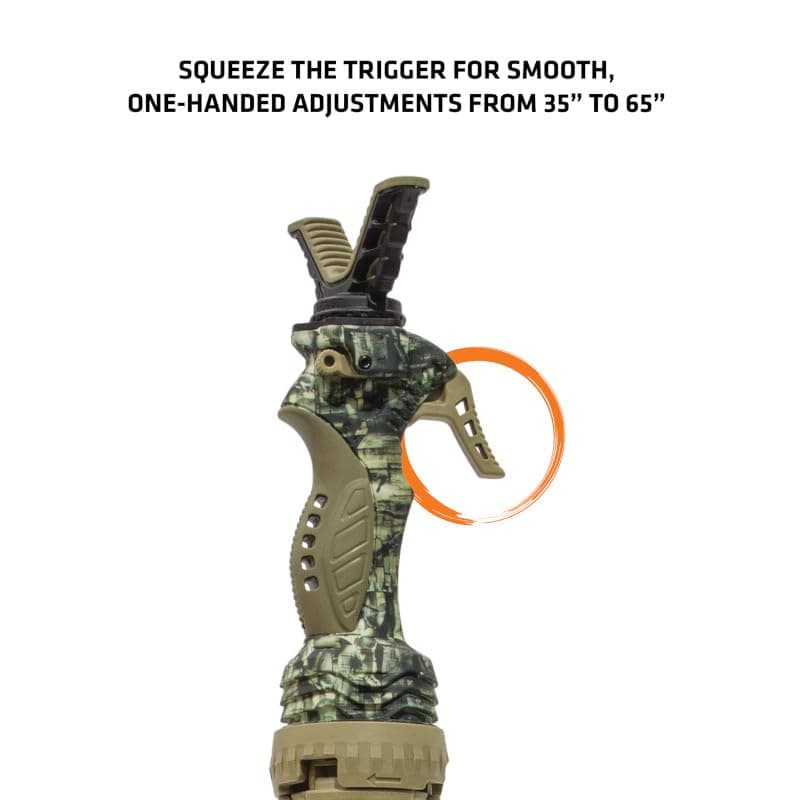 PRIMOS Hunting Trigger Stick Gen3 Shooting Stick, Adjustable Height, Quick-Detach Yoke, Durable and Lightweight, Ideal for Hunting, Shooting, and Photography