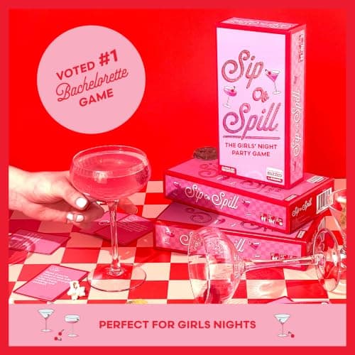Sip or Spill Party Drinking Game, Fun Social Drinking Games for Adults, Games and Card Games, Includes 200 Cards and Instructions