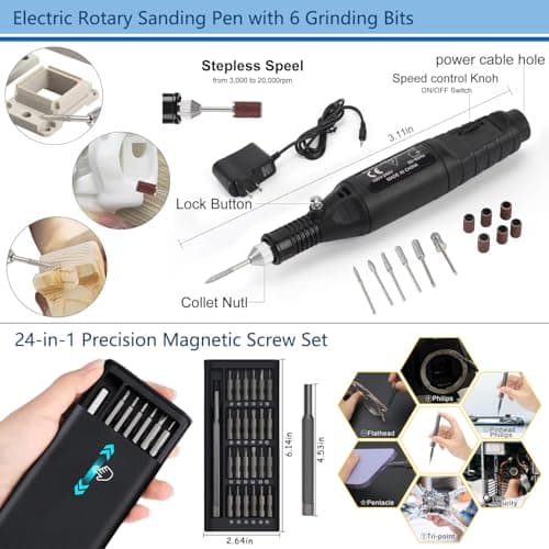 124Pcs 3D Printing Accessory Tools with Tool Bag for 3D Printer Modeler Basic Tools Diverse 3D Print Nozzle Cleaning Kit Mini Rotary Tool for Remove/Trim and Finish 3D Print