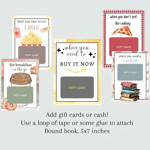 Christmas Gift Card Book - Surprises On Every Page, DIY Spiral-Bound Merry Christmas College Survival Gift Card Book Holder, Greeting Cards Holder for College Student Graduation Gifts (# A)