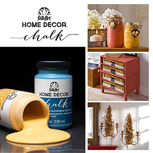 FolkArt Home Decor Chalk Furniture & Craft Acrylic Paint in Assorted Colors (8 Ounce), 34150 White Adirondack