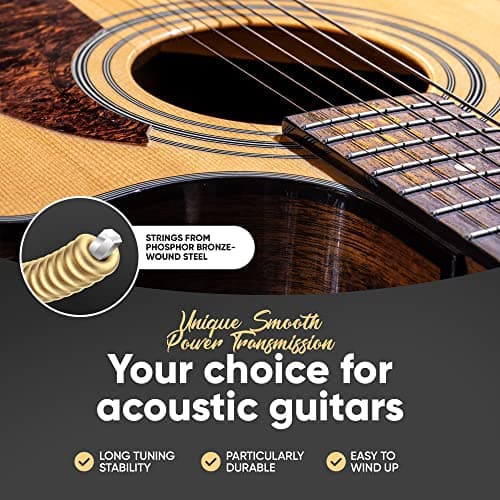 HAVENDI® Guitar Strings I Acoustic guitar strings with Phosphor Bronze Coating I Brilliant Sound Quality I Includes 3 Picks