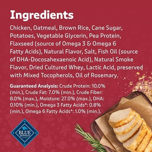 Limited-Time Holiday Treat, Soft-Moist Training Bits, Seasonal Shapes, No Chicken By-Product, Corn, Wheat, or Soy Blue Buffalo Santa Snacks Chicken Dog Treats, 4.5 oz B08C7H7LW7