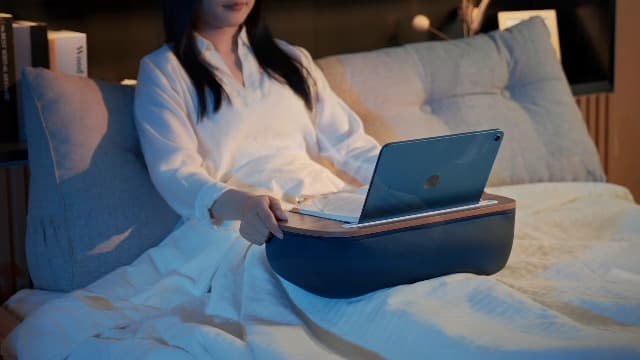 Lap Beanbag Book Stand for Hands Free Reading Comfortable Reading Pillow Stand Minimize Neck Strain Perfect Idea for Book Lovers in Dorm Room or Anywhere Else with Bookseat(Gray)