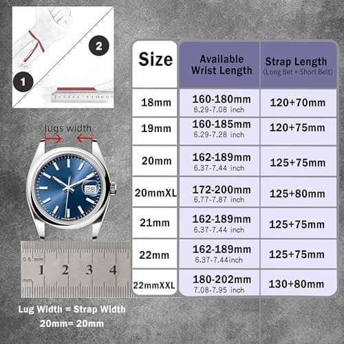 Gomvadr Italian Leather Watch Band Tuscany Natural Vegetable-Tanned Top Grain Genuine Leather Strap,18mm 19mm 20mm 21mm 22mm XL XXL Quick Release Replacement Watch Bands for Men and Women Thick and Soft