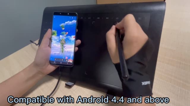 XOPPOX Graphics Drawing Tablet, 10×6 Inch Large Active Area with Battery-Free Stylus, 8192 Levels of Pen Pressure and 12 Hot Keys, Compatible with PC/Mac/Android for Painting, Design & Online Teaching