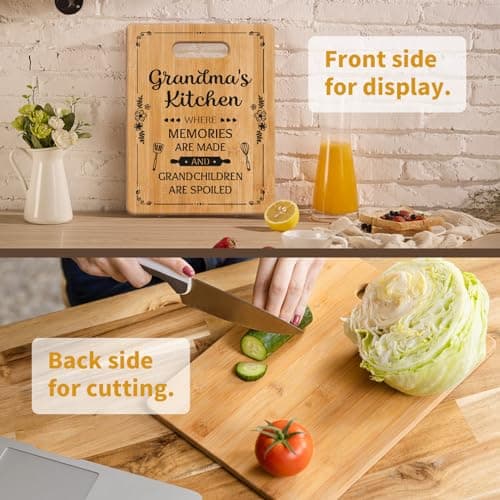 Grandma Gifts, Grandma Birthday Gifts, Unique Grandma Cutting Board, Best Christmas Birthday Mothers Day Gifts for Grandmother from Grandchildren