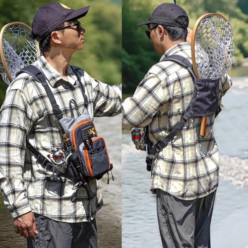 QualyQualy QulayQualy Fly Fishing Pack - Chest Pack with Work Station Lightweight Tackle Fishing Bag with Quick-Release