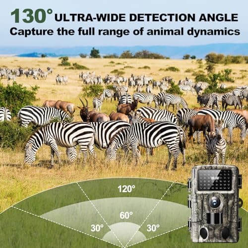 4K 60MP WiFi Trail Camera,Game Cameras with Night Vision Motion Activated Waterproof,Suitable for Outdoor Wildlife Detection, Monitoring Home Security