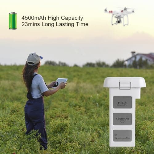 KUWATA Intelligent Flight Battery for DJI Phantom 3 Standard, Phantom 3 Professional, Phantom 3 Advanced, Phantom 3 SE, Phantom 3 4K, 4500mAh, Camera Drone Extended Battery