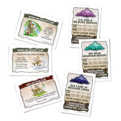 Late for The Sky Hunting-Opoly Board Game – Hunting Strategy Family Property Trading Game for 2–6 Players, Ages 8+, Tokens, Cabins & Lodges