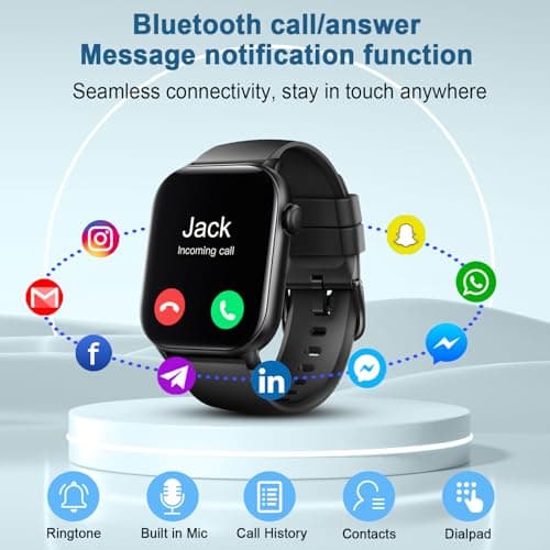 Smart Watch for Men Women(Answer/Make Calls), 1.95"HD 2025 New Smartwatches with Heart Rate/Sleep Monitor/Pedometer, Fitness Tracker 113+ Sport Mode IP68 Waterproof Running Watch for Android iOS