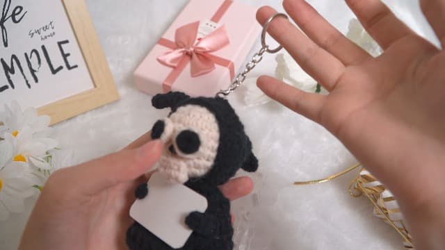 Unique 18th Birthday Gifts for Women Men - Mini Handmade Crochet Grim Reaper - Adulting Funny 18 Year Old Milestone Gag Gifts for Him Her - Handmade Crochet Desk Decor B0GS9Q8J46
