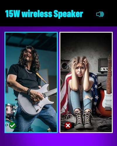 Enya Electric Guitar Inspire 39" Smart Electric Carbon Fiber Guitarra with 15W Wireless Speaker, 20 Distinct Tones, Onboard Presets, Charging Cable, Adjusting Wrench, and Gig Bag