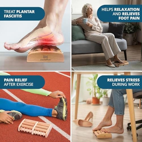 Theraflow Foot Roller for Plantar Fasciitis Relief | Feet Massage Gift for Women and Men | Foot Massager for Neuropathy, Reflexology and Deep Tissue Muscle Massage | Relaxing Gifts for Mom and Dad