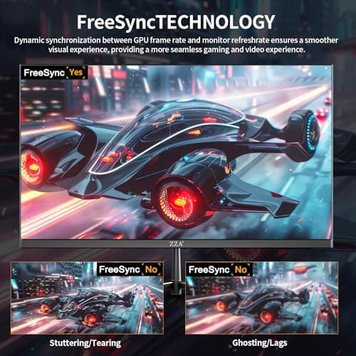 ZZA 25" Curved Gaming Monitor, 240Hz|144Hz FHD(1920 * 1080P) VA Screen Computer Monitor, Supports Freesync, 120% sRGB, Blue Light Filter,AMD Freesync, Wall Mountable Installs(HDMI 1.4/DP 1.2)