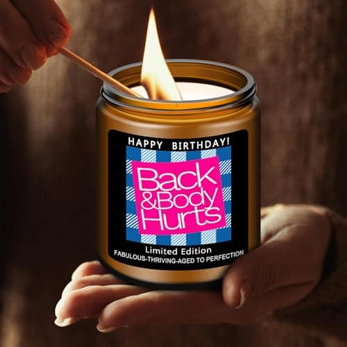 Homsolver Birthday Gifts for Women Men, Happy Birthday Decoration Candles Gift for Her Him, Funny Friendship Mom Dad Sister Friends Wife Husband Present Ideas - Lavender Scented Candle B0GR469HKF