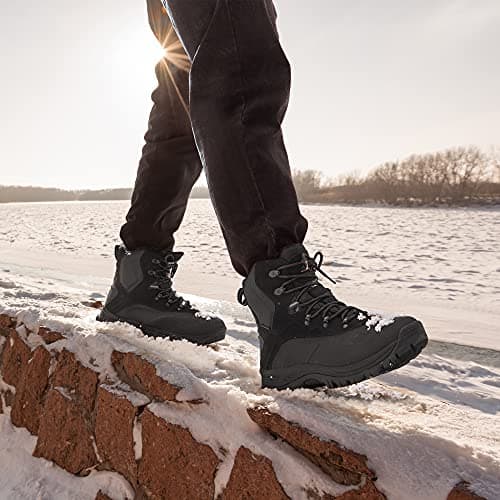 NORTIV 8 Men's Insulated Waterproof Construction Hiking Winter Snow Boots