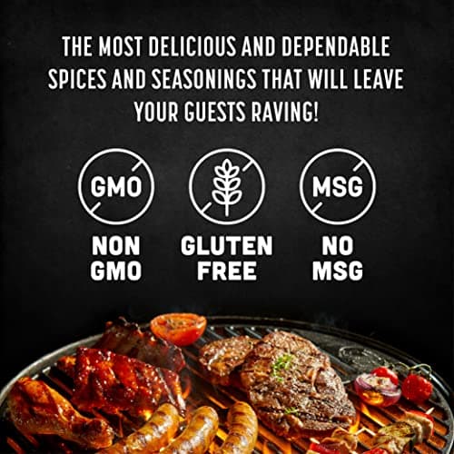 Spice Rack Co. BBQ Seasonings And Rubs - Smoking & Grilling Spices and Seasonings Sets, Grilling Accessories & Smoker Accessories, Birthday Gifts For Him, Mens Birthday Gifts For Men (5 Pack)