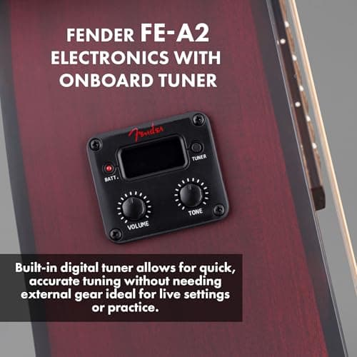 Fender FA Series Dreadnought Acoustic-Electric Guitar - 2-Color Sunburst Bundle with Gig Bag, Strings, Picks, and Austin Bazaar Instructional DVD